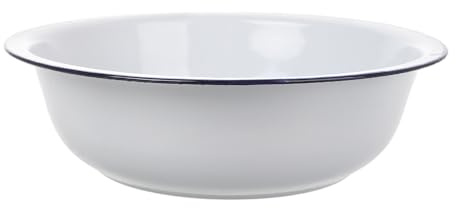 SEWACC Enamel Basin Kitchen Bowl for Sinks Large Washing up Bowl Plug Black 100% Enamel Small Kitchen Enamelware