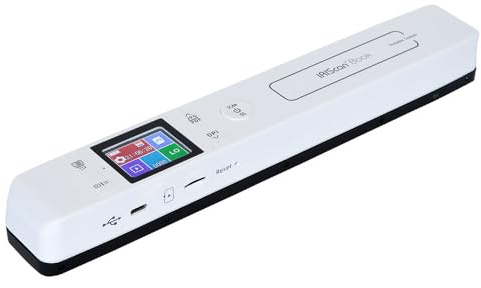 IRIScan Book Scanner – v7: Dokumentenscanner a4, kostenloser Readiris PDF-Editor, Scanner auf Word, PDF, XLS, SD-Karte, Scannen über USB, Win Mac
