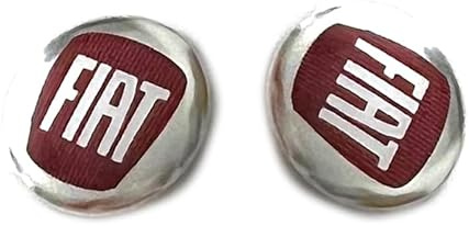 2 stycken klistermärken med logotyp 15 mm diameter för. F.I-A-T.Bil. För nyckel nyckel fjärrkontroll etc. klistermärke med emblem (15 mm 2 st. Metall)