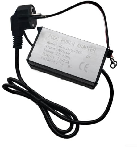 Adaptateur convertisseur de tension 230 V vers 12 V pour radiateur diesel 5 KW/8 KW, puissance 300 W, courant de sortie 25 A, compatible avec camping-car, caravane, garage et intérieur, court-circuit