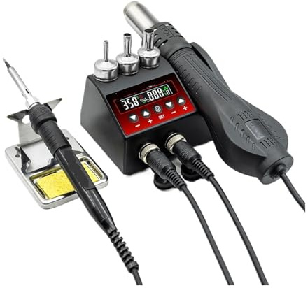 Stazione Di Saldatura 2 In 1 Display LCD 750 W Temperatura Regolabile Controllo Del Flusso D'aria Strumenti Rilavorazione For BGA SMD IC Riscaldamento rapido(8898Pro 1)