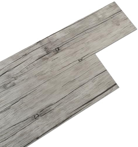 INMOZATA 5m² PVC Bodenbelag Selbstklebend 36 Stücke Vinylboden Selbstklebend Holzoptik Rutschfeste Wasserfest Schneidbar Laminatboden -91,5cm x 15,2cm -Dicke 2 mm-Hellbraun