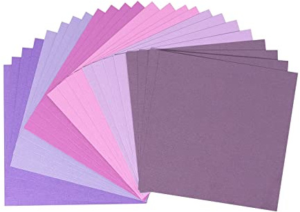 Vaessen Creative Florence Scrapbook-Papier 216 g 6x6-x24 Blatt-Multipack, violett, Paper, multicolor, 15 x 15 x 0.8 cm