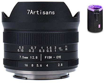 7artisans 7.5mm F2.8 II V2.0 obiettivo fisheye con 190° angolo di vista, per Fuji X-montare X-A1 X-A10 X-A2 X-A3 A-AT X-M1 XM2 X-T1 X-T3 X-T10 X-T2 X-T20 X-T30 X-Pro1 X-Pro2 X-E1 X-E2 E-E2s X-E3