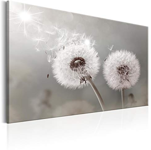 decomonkey Bilder Pusteblume Blumen 120x80 cm 1 Teilig Leinwandbilder Bild auf Leinwand Vlies Wandbild Kunstdruck Wanddeko Wand Wohnzimmer Wanddekoration Deko Wanddeko Pflanzen
