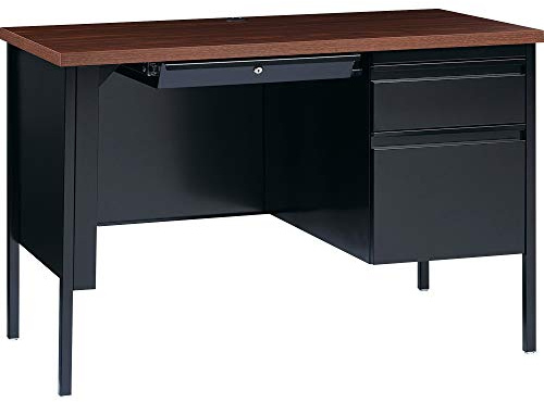 Lorell Fortress Series Walnut Laminate Top Desk