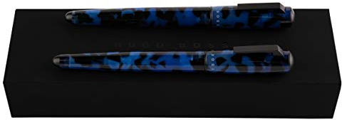 Hugo Boss Pure Cloud Kugelschreiber und Tintenroller Set Blau, HSS0472N + HSS0475N, HPPR047N