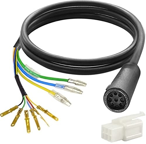 Xiatiaosann 9 Pin Wheel Hub Motor Cable, E-bike Motor Hall Sensor Waterproof Extension Cable, 80cm Electric Bike Accessories Convert Cord for Electric Bicycle