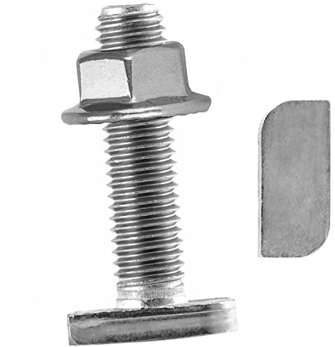 100 Stück Hammerkopfschrauben M8x20 mit Flanschmuttern M8 Edelstahl Sperrzahnmuttern Photovoltaik Schrauben Solar FASTON®