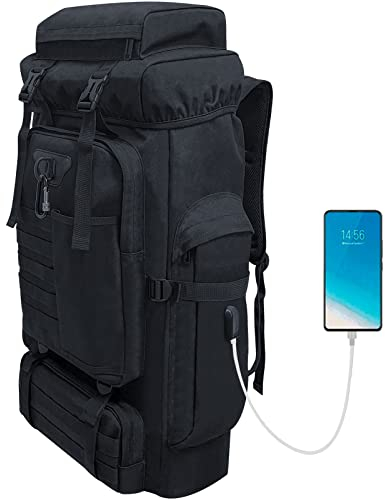 Ogetok 80L Camping-Wanderrucksack, Großer Survival-Jagdrucksack Herren, wasserdichter taktischer Rucksack für Herren und Damen, leichter Molle-Militärrucksack für Outdoor-Reisen