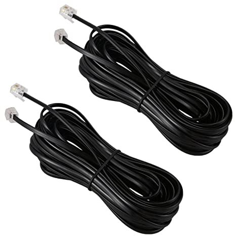 Lodokdre 2 cavi telefonici RJ11 6P4C ADSL modem 10 metri