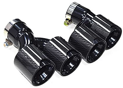 Auspuff Schalldämpfer Doppel-Auspuffspitze Aus Satiniertem Stahl H-Form-Endrohr-Auspuffrohrdüse Für BMW 525i 528i 530i G30 G31 2018 5er Auspuffblende