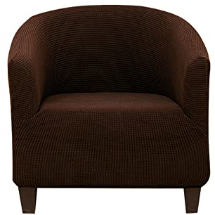 Morbuy Sesselhussen Sesselbezug Stretch, Sesselüberwurf Sesselschoner Elastisch Sofahusse für Clubsessel Loungesessel Cocktailsessel (Braun)