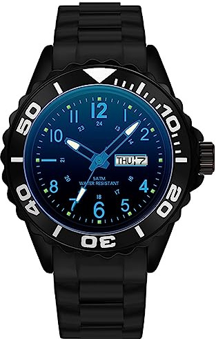 Reloj deportivo militar digital analógico para mujer con alarma, cronómetro, relojes electrónicos, resistente a los golpes, LED, impermeable de resina, Blanco negro, pulsera