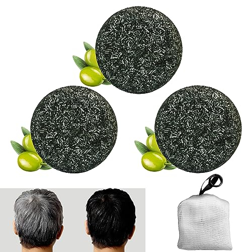 3 Piezas Jabón Brillo Gris Jabon Para Canas Champú Sólido en Barra Cabello Gris Brillo Revitalizador de Cabello Grey Shine Jabón Capilar Natural Para Canas, 1 Red de Burbujas