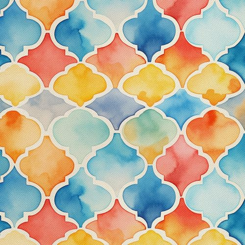 HEKO PANELS Stoff Oxford Wasserdichte Meterware Canvas-Stoff Polyester Nähstoff Dekostoffe Handwerken Wasserabweisend Blickdicht Blumenmuster Blumen Aquarell Wasserfarbe 5 Meter 155 x 500 cm DX2073 | Dekostoffe zum Nähen und Handwerken, blickdichte Möbelstoffe, Nähstoffe DIY, als Meterware erhältlich
