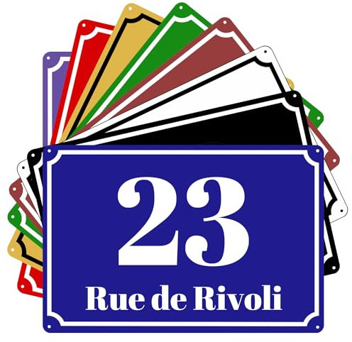 JoyJot Grande Plaque De Numéro De Rue Personnalisée Aluminium Décorative Imprimer 400x300mm 300x200mm