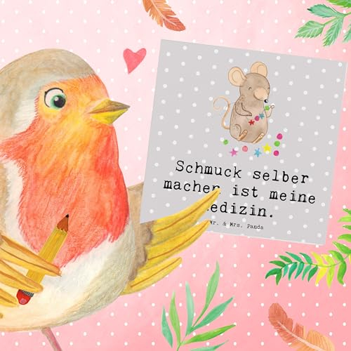 Mr. & Mrs. Panda Klappkarte Maus Schmuck selber machen - Geschenk, doppelkarte, DIY, faltkarte, Grußkarte, Glückwunschkarte, anlasskarte, Basteln