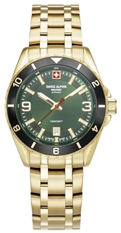 swiss alpine military Herren Uhr Analog Quarz 7034.1118SAM Edelstahl