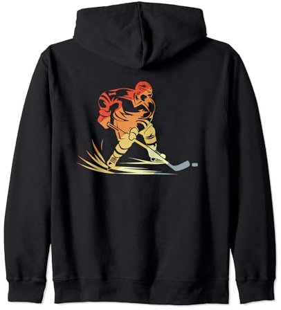 Eishockeyspieler Vintage Eissport Mannschaftssport Kapuzenjacke