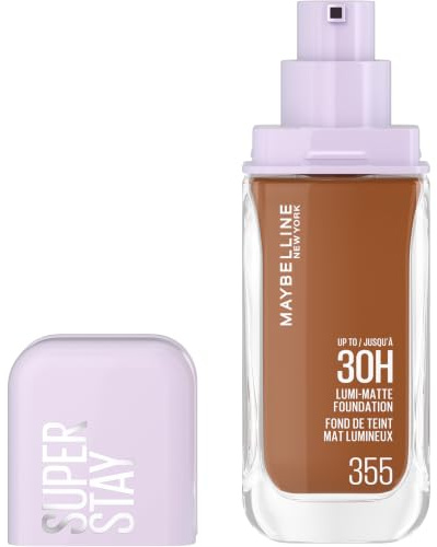 Maybelline New York - Superstay 30H Lumi Matte -langanhaltendes flüssiges Make-up - extrem widerstandsfähig - leuchtendes mattes Finish -angereichert mit Aminosäuren - für alle Hauttypen -Tönung: 355