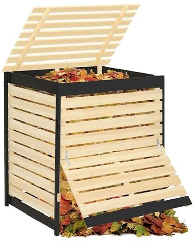 IDMarket - Vassoio per compostaggio in legno 500 l