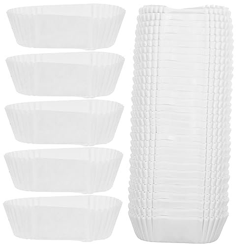 Garneck 1000 Pezzi Pirottini Di Carta Ovali Bianchi Per Cupcake Muffin e Dolci, Resistenti Al Calore Per Forno e Decorazioni Festive in Piccoli Ristoranti e Panetterie