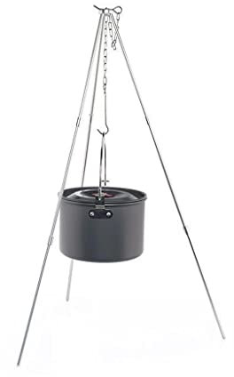 Barbecue, Barbecue, Camping, Pique-Nique, trépied de Cuisson, Pot Suspendu, extérieur, Portable, feu de Camp, Pique-Nique, Pot, Gril (Couleur : A, Taille : Taille Unique)