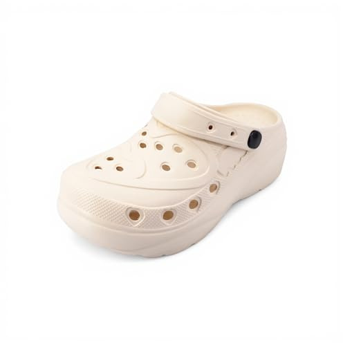 JOMIX Zuecos con Plataforma para Mujer Sandalias de Verano de EVA Suave Chanclas de Playa Transpirables Zapatillas de Casa Jardín y Trabajo Sanitarios