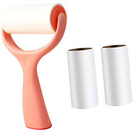 TOYANDONA 1 Set Portable Lint Roller Cleaning Roller Tool with Replaceable Gummed Paper for Clothes Furniture Pet Hair Removal Lightweight Travel Friendly