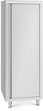 Royal Catering Armario para vajilla de acero inoxidable, 60 x 70 x 180 cm, 3 compartimentos, fácil montaje, patas ajustables en altura, armario alto