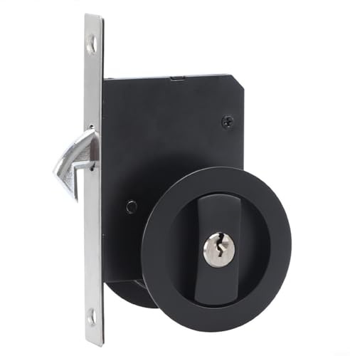EffiFish Serratura invisibile per porta singola, hardware di sicurezza con chiavi, per porte scorrevoli interne, cucina, balcone, porta pieghevole, serratura notturna
