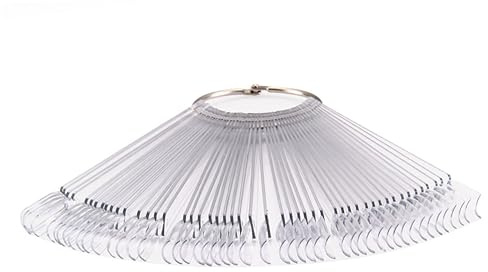 Beaupretty Présentoir à Ongles En Éventail Transparent 50 Bâtonnets Couleur, Accessoire Pour Nail Art, Adapté Pour Extension Et Décoration D'ongles