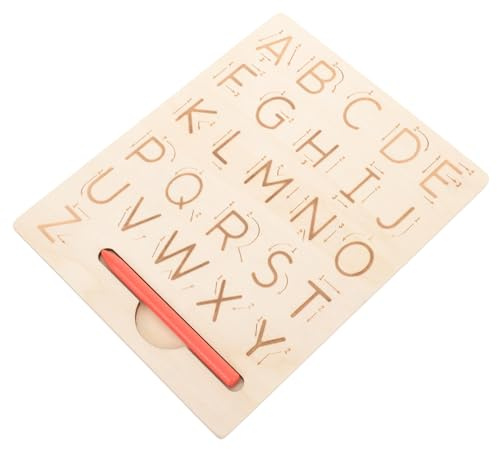 SOIMISS Tabella Tracciare Legno Doppia Faccia Con Lettere e Numeri Per Ragazzo Ragazza Montessori Educativo Da Anni Tavola Scrittura Alfabeto Prescolare Per Ragazzi e Ragazze Gioco Didatti
