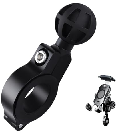 Adaptateur de Base en Aluminium avec Rotation 360° pour Guidon de 22mm à 32mm - Compatible avec Montages de Téléphone RAM/Bike avec Douilles à Boule de 1 Pouce，Rotation À 360° pour Un Confort d