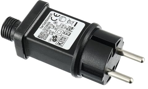 JAMHER 31V 6W 0.12A Trafo Stecker IP44 LED-Treiber mit Timer 8 Modelle für Weihnachtsbeleuchtung Blinklichter Lichterketten Eiszapfenlichter Netzlichter(1 Stück)