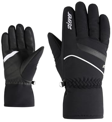 Ziener Kaipo-Z - Guanti da sci da donna, impermeabili, termici, colore nero, 7,5