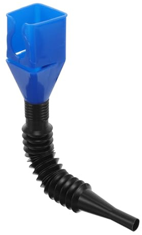 Parliky Embudo de Gas Azul para Coche y Motocicleta Manguera Flexible de Plástico, Operación Simple y Portátil para Repostaje en Carretera