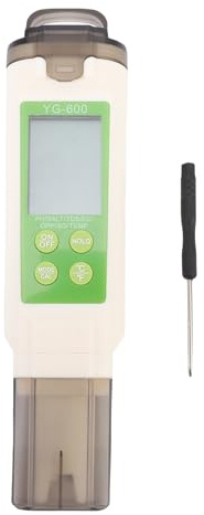 CHEOTIME Testeur de qualité de l'eau 7 en 1, Mesure de la température du ph-mètre, Compteur d'eau numérique pour Piscine, Aquarium, étang, Culture hydroponique, écran LCD rétroécla