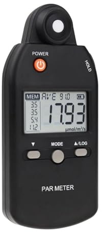 Light Meter, PAR Meter Illuminance Meter PPFD Sensor Full-Spectrum Record Function Indoor Outdoor Plant Light Meter