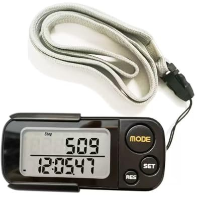 Generic Podomètre 3D avec clip et cordon, 30 jours de mémoire, suivi de la distance, des calories, temps d'exercice, sans Bluetooth, traqueur d'activité précis pour adultes, personnes âgées et enfants