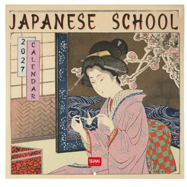 Legami - Calendrier 2027 Mural, Japanese School, 12 Mois, 30 x 29 cm