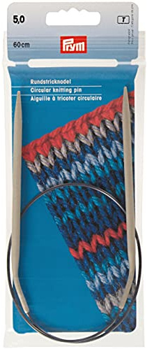 Prym 211292 Rundstricknadeln ALU 60 cm 5,00 mm grau