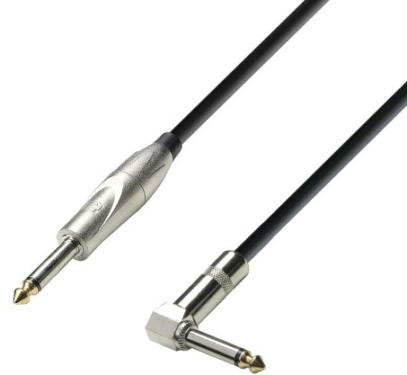 Adam Hall Cables 3 STAR IPR 0900 - Câble Instrument Jack 6,35 mm mono vers Jack 6,35 mm mono coudé 9 m