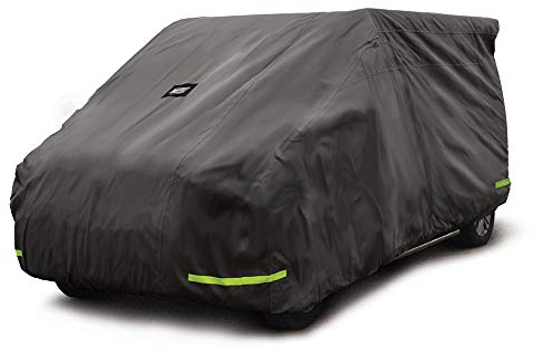Maypole Campervan Cover Fits VW T4, T5, T6 & Ford Transit Custom, 4-Ply Breathable Water Resistant Grey with Reflectors