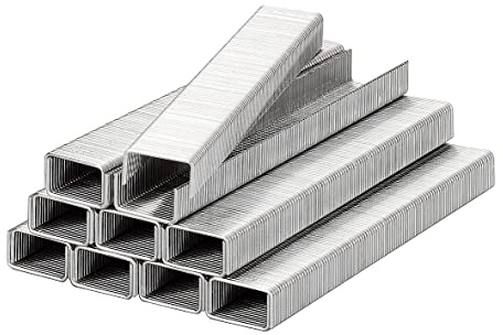 kwb Klammern, Typ Flachdraht, Stahl, C-Spitze, Stahldraht, 1400 Stk. 11,40 mm x 8 mm