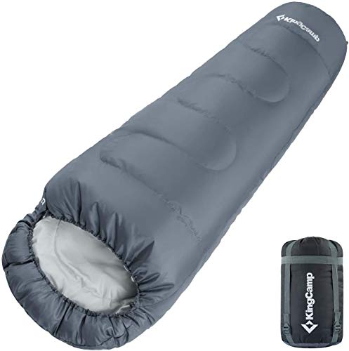 KingCamp Mumienschlafsack, 3-4 Jahreszeiten, Campingschlafsack für Erwachsene und Kinder, Schlafsack für Jungen, Mädchen, Junioren, warm, tragbar, große Kälte, für Camping, Wandern, Outdoor