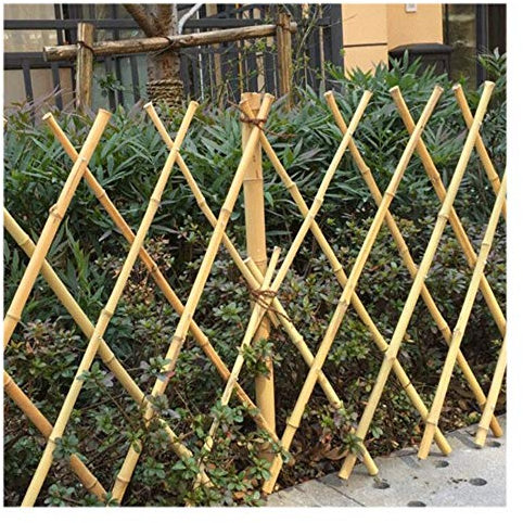 SOULOS Extensible Jardin Treillis Bois Bambou, Ajustable Rétrécissement Cadre D'obstacle Plantes Patio Vigne Barrière Expansible Clôture Légumes Clôtures Décoratives 180 * 60cm