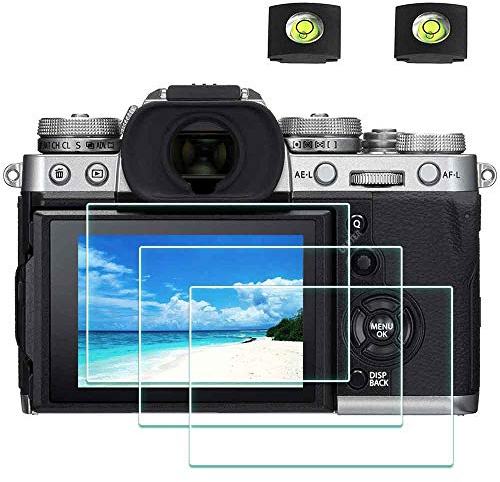 ULBTER Displayschutz Schutzfolie für Fujifilm X-T3 Fuji XT3 Kamera Displayschutzfolie & Blitzschuhabdeckung, Display schutz folie 9H Härte LCD Glas Kratzfest Anti-Fingerabdruck 3 Stück | 3 x Hartglas-Flim & 2 Blitzschuh-Abdeckungen, 0,3 mm, Härtegrad 9H, kratzfest, Anti-Fingerabdruck, blasenfrei, staubabweisend