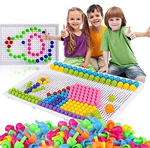 Steckspielzeug Mosaik 888 Stücke Steckmosaik Kreatives Steckspiel Pädagogisches Kinderspielzeug Jungen Mädchen Lernspielzeug Bunte Spielzeug Bausteine als Geschenk für Kinder Gedächtnistraining